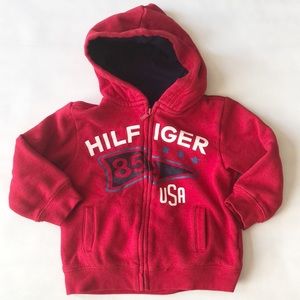 Baby Tommy Hilfiger zip up hooded sweatshirt